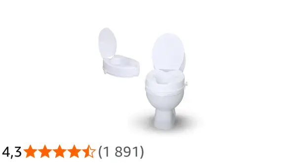 Rehausseur de WC blanc, idéal pour plus de confort. Renseignez-vous sur le rehausseur de WC en pharmacie remboursement.