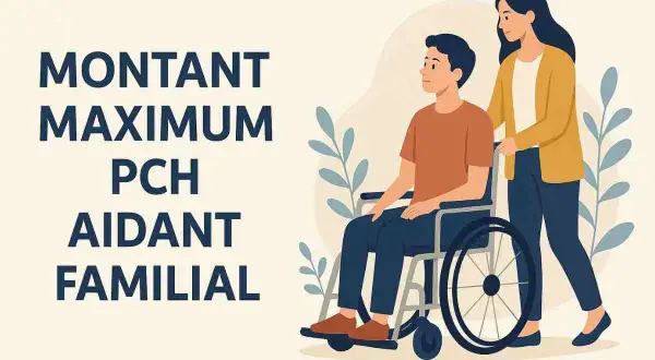 Montant maximum PCH aidant familial : une femme pousse un homme en fauteuil roulant.