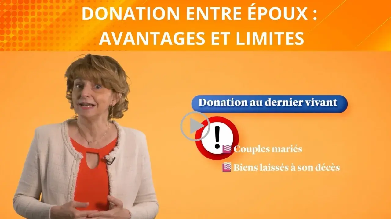 Une femme explique les avantages et les limites de la donation au dernier vivant pour les couples mariés, soulignant les inconvénients potentiels des biens laissés à son décès.