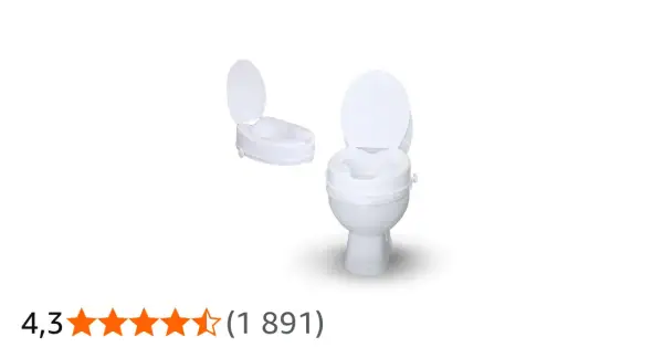 Rehausseur de WC blanc, idéal pour plus de confort. Renseignez-vous sur le rehausseur de WC en pharmacie remboursement.