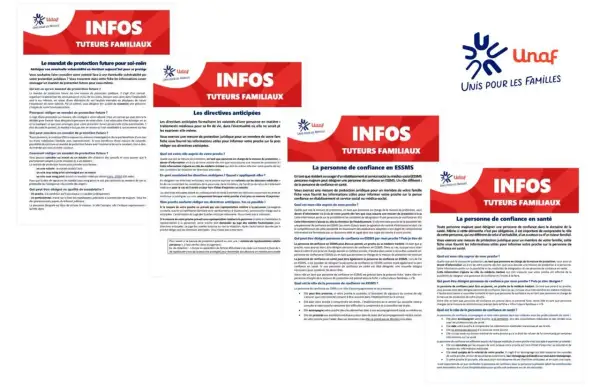 Des informations sur le mandat de protection future, les directives anticipées et la personne de confiance, dans le cadre d'un conseil de famille tutelle.